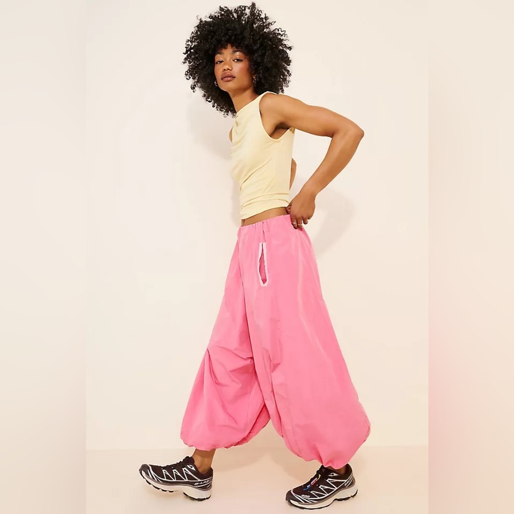 Maeve x Anthropologie Pink 90’s Bubble-Leg High-Rise Harem Pants sz M - Picture 3 of 9